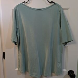 d&co. Boatneck Short Sleeve Tee in seafoam green